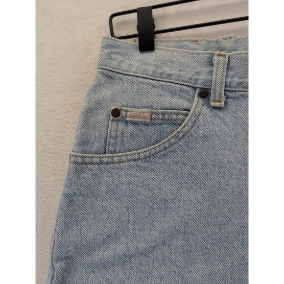 2- VTG Lee Shorts Mens 34 Made in USA 90s Riders Jeans Jorts Skate Light Wash - Picture 4 of 16